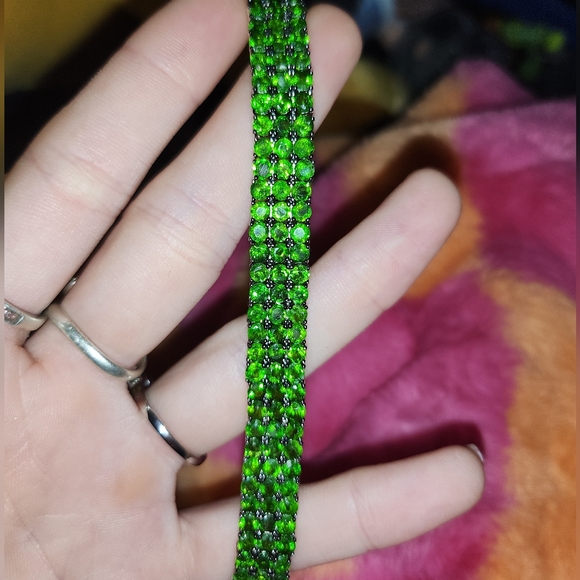 Chrome diopside tennis bracelet jtv - Picture 3 of 8